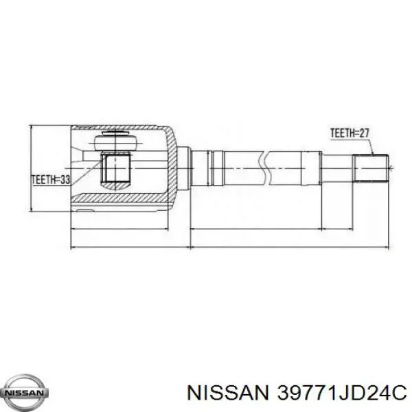 ШРУС внутренний правый TAN3208 Topsauto