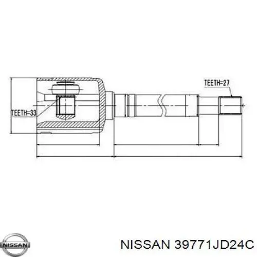 ШРУС внутренний передний правый Topsauto TAN3208
