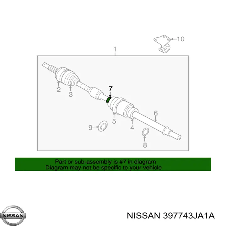 Купить 397743JA1A Nissan/Infiniti Подвесной подшипник передней полуоси
