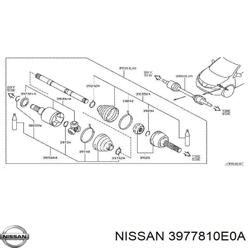  3977810E0A Nissan