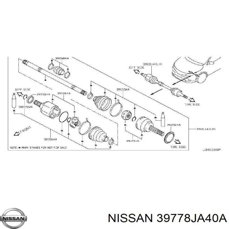  39778JA40A Nissan