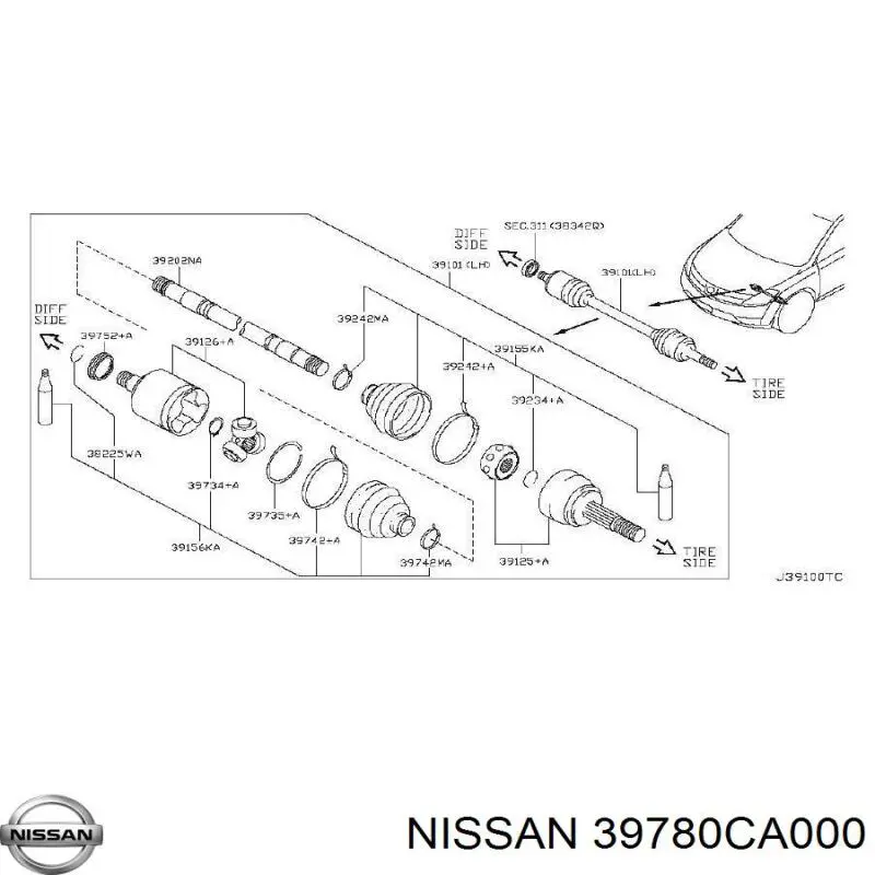  39780CA000 Nissan