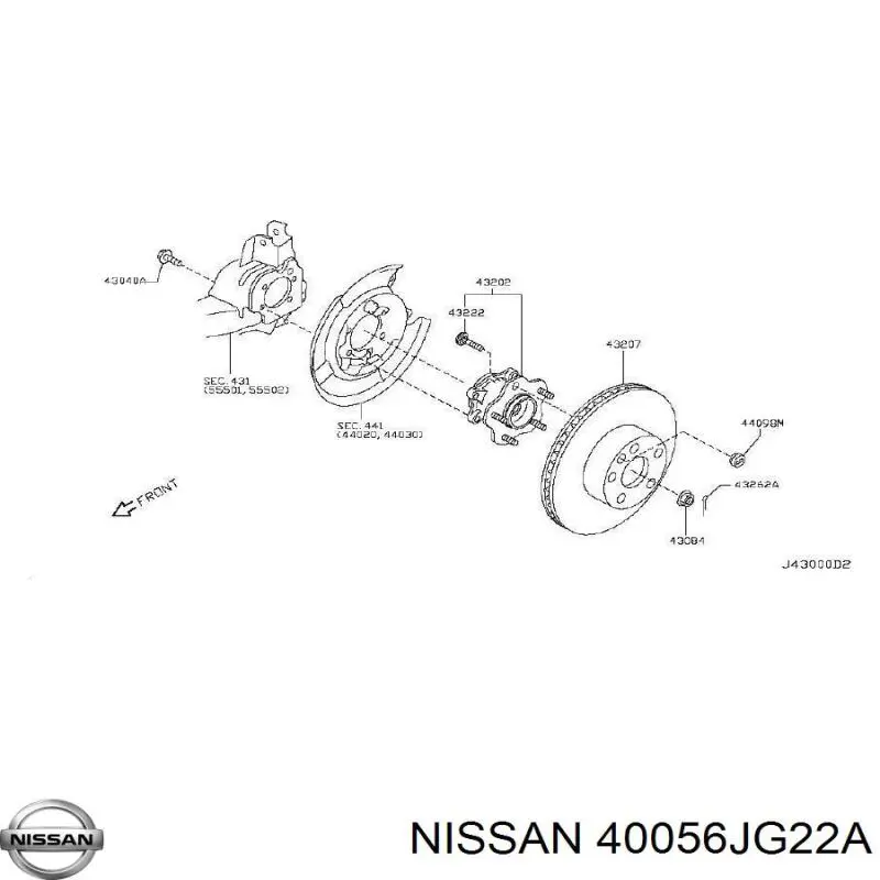  Nissan/Infiniti 40056JG22A цена, от 3.80 USD