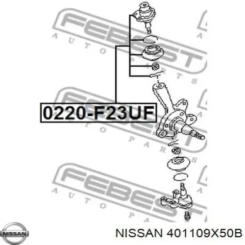 Верхняя шаровая опора Nissan/Infiniti 401109X50B цена, от 22.74 USD