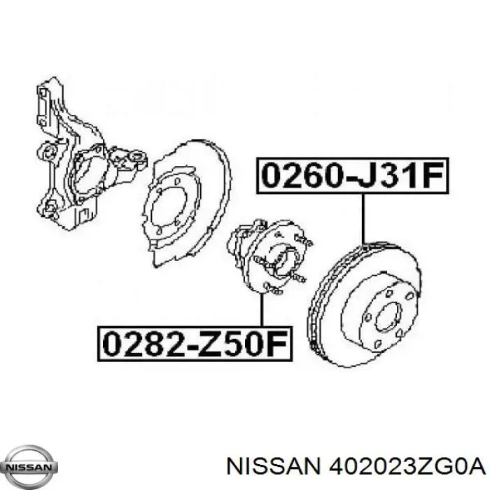 Купить 402023ZG0A Nissan/Infiniti Ступица переднего колеса