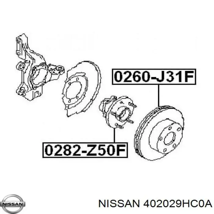Передняя ступица 402029HC1A Nissan/Infiniti