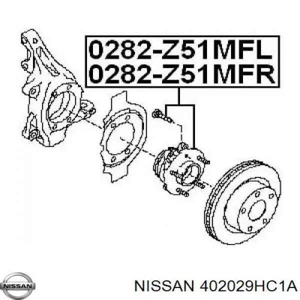 Ступица передняя 402029HC1A Nissan