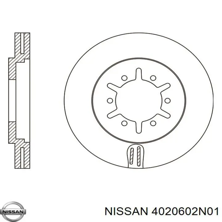 Тормоз дисковый передний Nissan/Infiniti 4020602N01 цена, от 29.87 USD