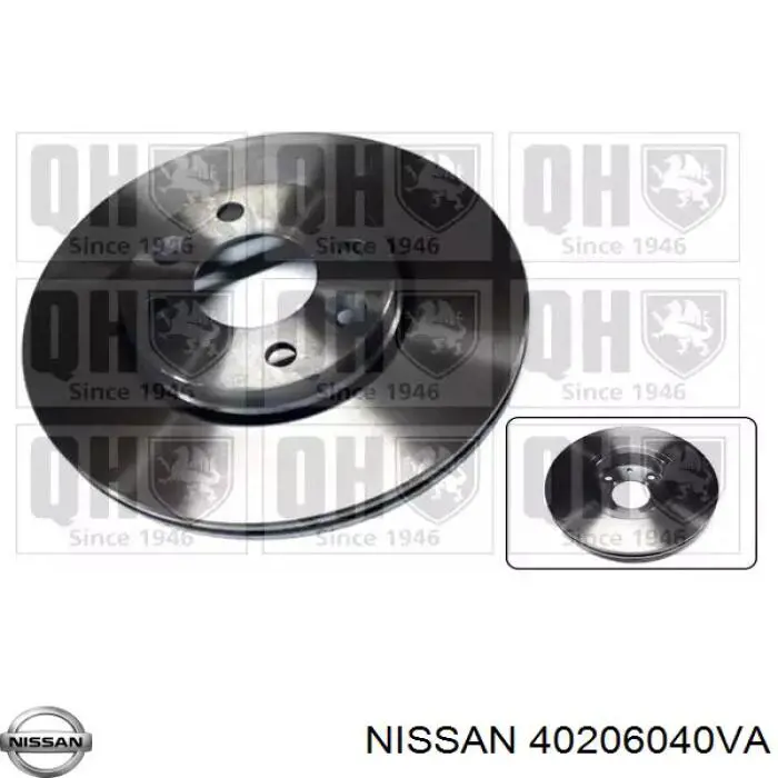 Передний тормозной диск Nissan/Infiniti 40206040VA