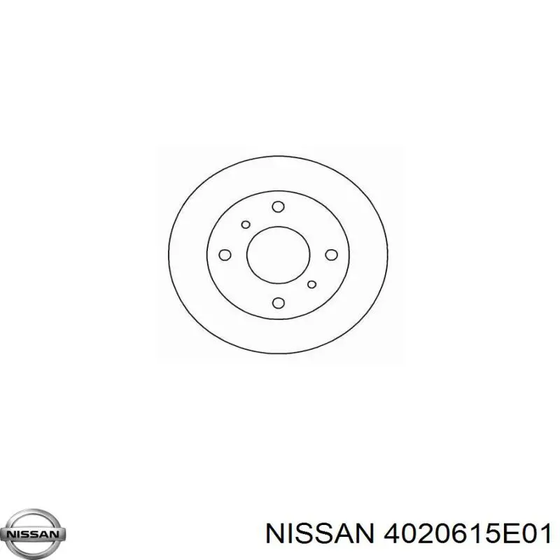 4020615E01 Nissan диск тормозной передний