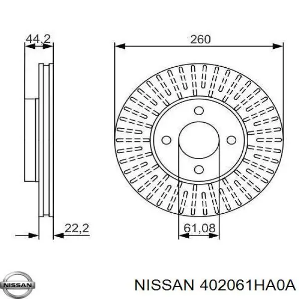 402061HA0A Nissan/Infiniti Диск тормозной передний