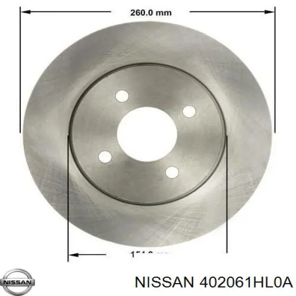 Передние тормозные диски 402061HL0A Nissan