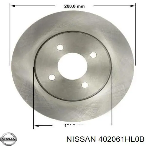 Передние тормозные диски 402061HL0B Nissan