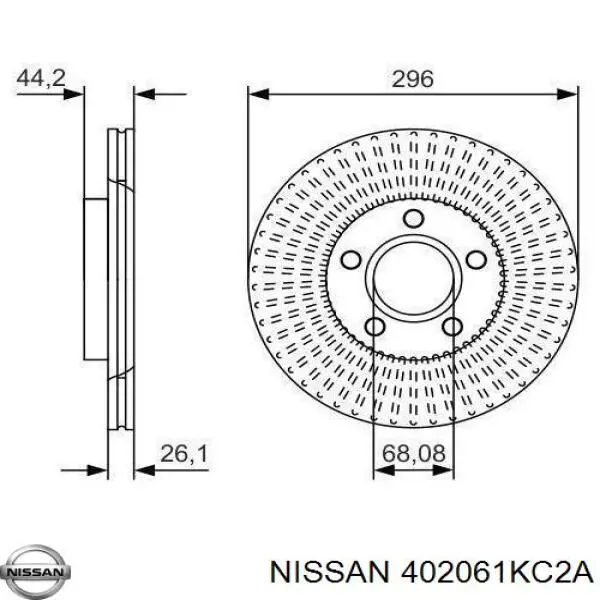 Купить 402061KC2A Nissan/Infiniti Ротор тормозной