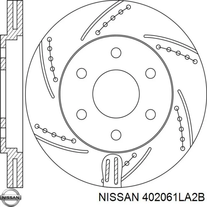 Передние тормозные диски 402061LA2B Nissan