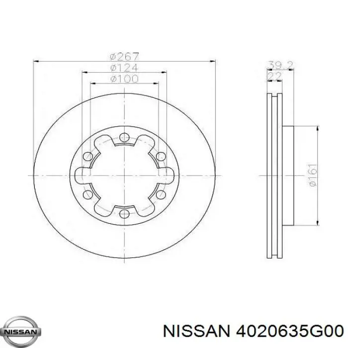 ADN14326 Blue Print Диск тормозной передний