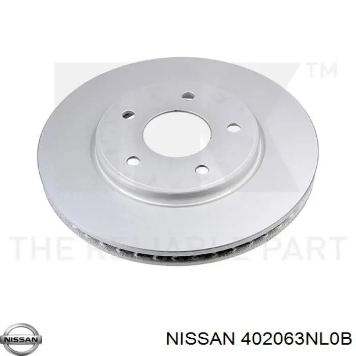 Передние тормозные диски 402063NL0B Nissan/Infiniti