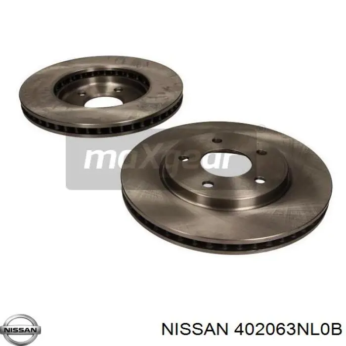 402063NL0B Nissan передние тормозные диски