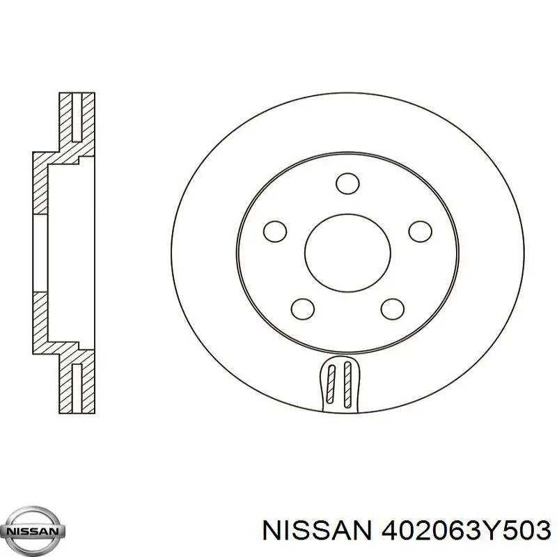 Передний тормозной диск Nissan/Infiniti 402063Y503