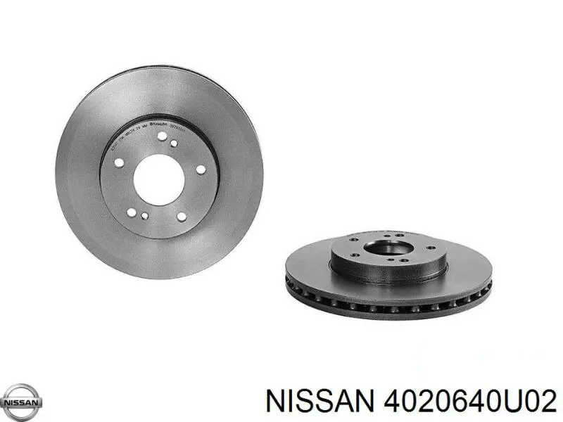 Передние тормозные диски 4020640U02 Nissan