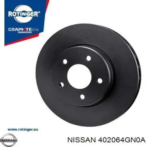 402064GN0A Nissan disco do freio dianteiro