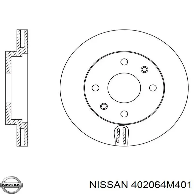 402064M401 Nissan/Infiniti Диск тормозной передний