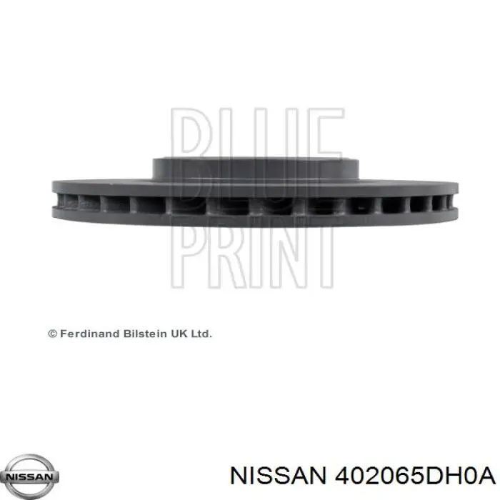 Передние тормозные диски 402065DH0A Nissan