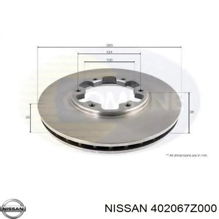 402067Z000 Nissan/Infiniti Диск тормозной передний