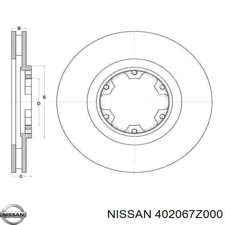 Купить 402067Z000 Nissan/Infiniti Ротор тормозной