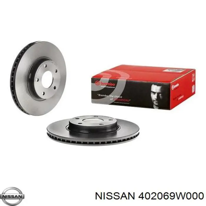 Передние тормозные диски 402069W000 Nissan