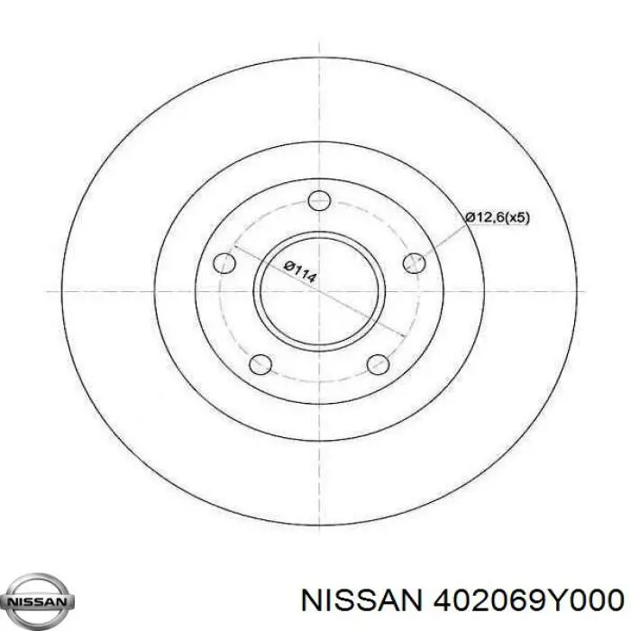 402069Y000 Nissan/Infiniti Диск тормозной передний