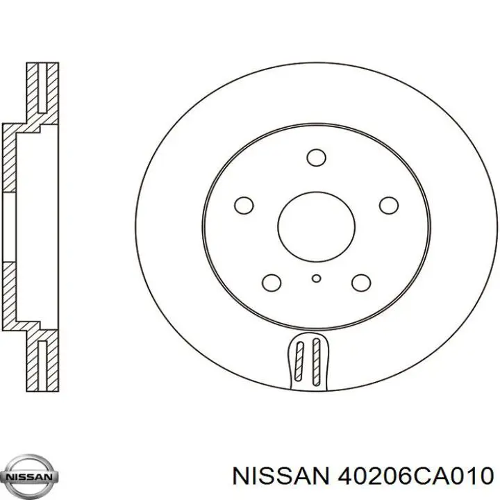 Передний тормозной диск Nissan/Infiniti 40206CA010