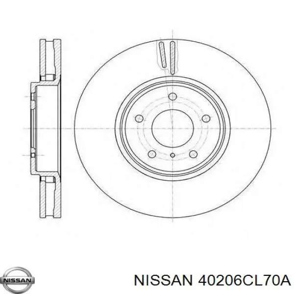 Диск тормозной передний Nissan 40206CL70A