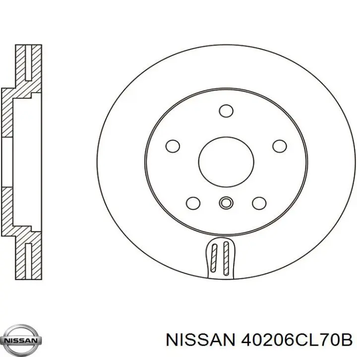 Передние тормозные диски 40206CL70B Nissan