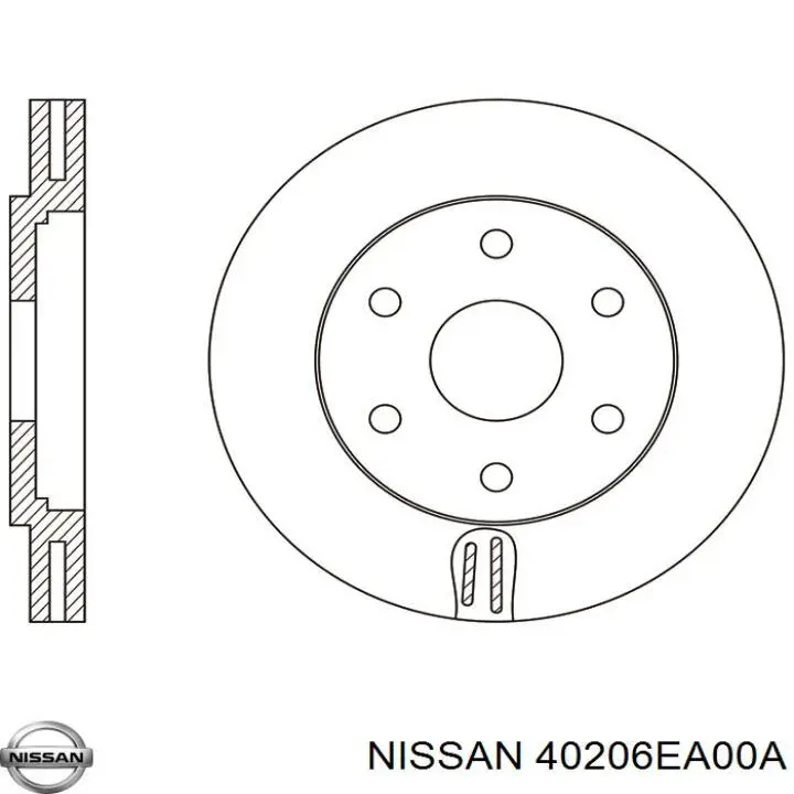 Передние тормозные диски 40206EA00A Nissan/Infiniti