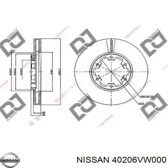 40206VW000 Nissan/Infiniti Диск тормозной передний