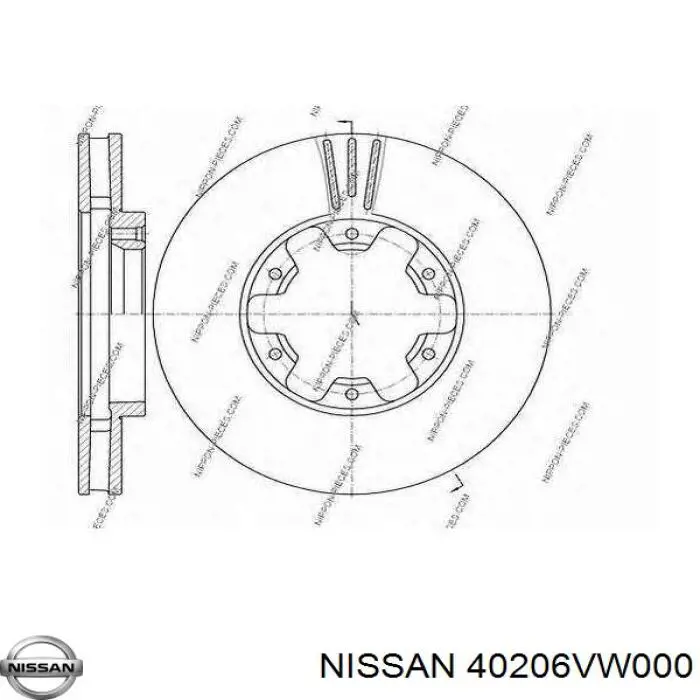 Купить 40206VW000 Nissan/Infiniti Ротор тормозной