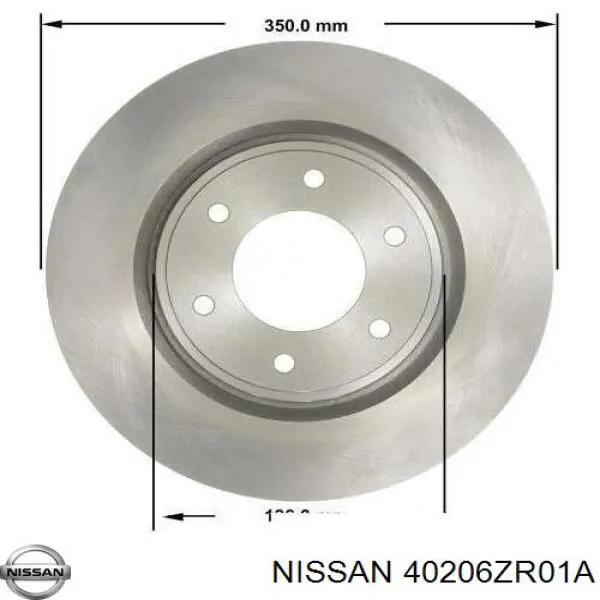 Тормоз дисковый передний Nissan/Infiniti 40206ZR01A цена, от 59.63 USD