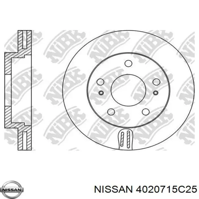 4020715C25 Nissan/Infiniti Диск тормозной передний