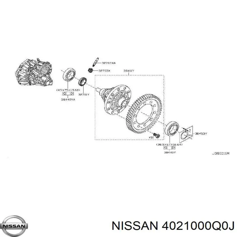  Nissan/Infiniti 4021000Q0J цена, от 104.42 USD