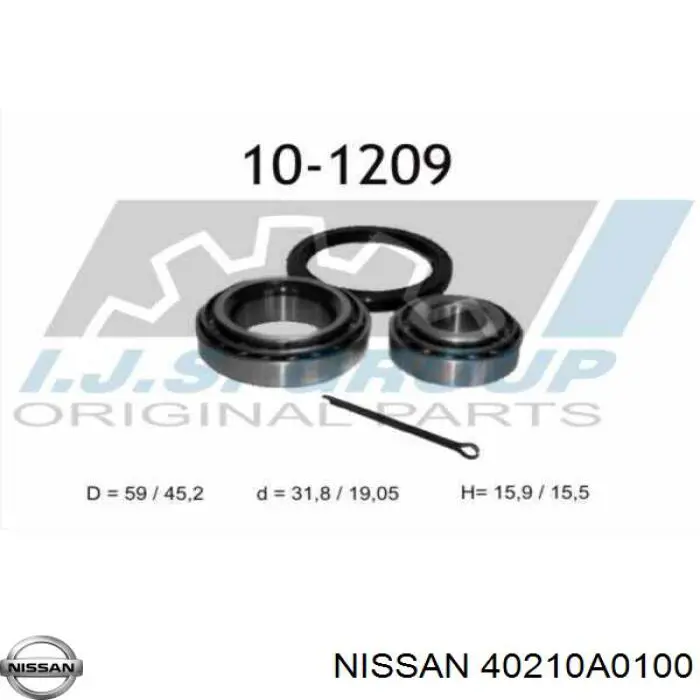 40210A0100 Nissan подшипник ступицы передней