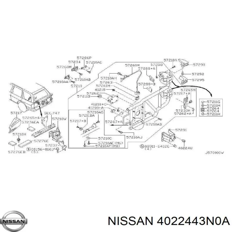 Гайка колісна 4022443N0A Nissan