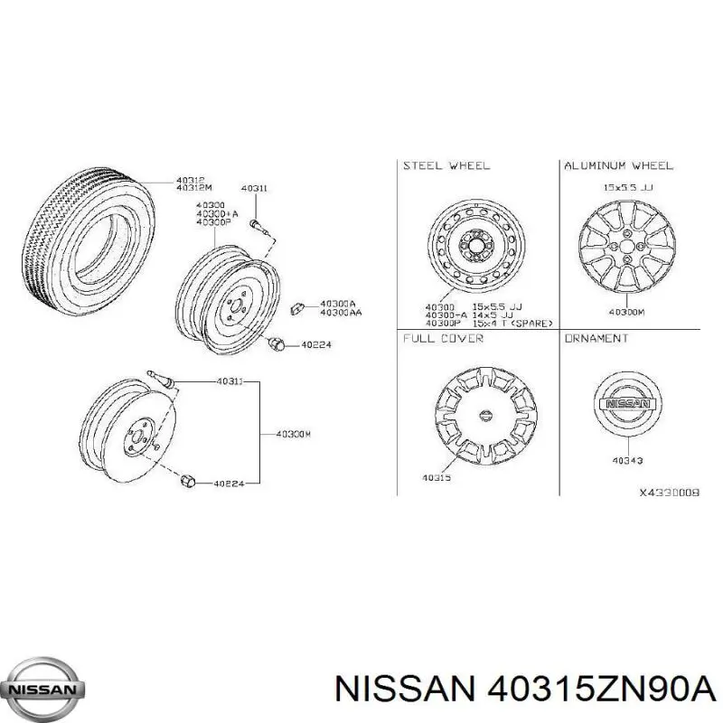 Колпак колесного диска Nissan/Infiniti 40315ZN90A цена, от 58.06 USD