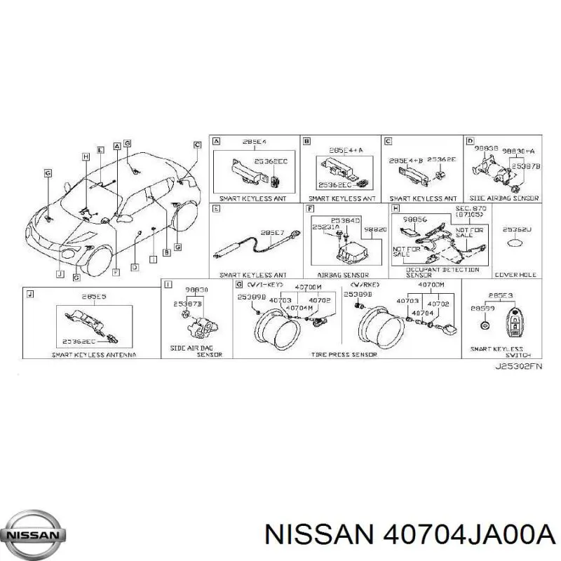  Nissan/Infiniti 40704JA00A цена, от 39.79 USD