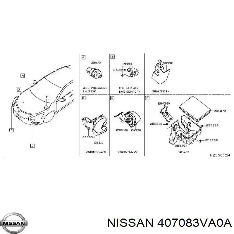  Nissan/Infiniti 407083VA0A цена, от 6.36 USD