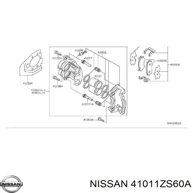 Супорт тормзной Nissan/Infiniti 41011ZS60A цена, от 63.35 USD
