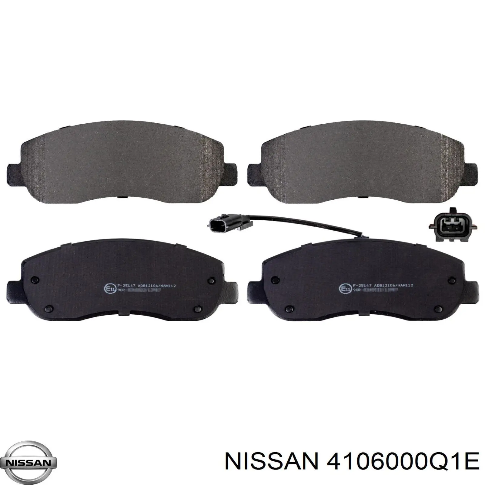 Передние тормозные колодки 4106000Q1E Nissan