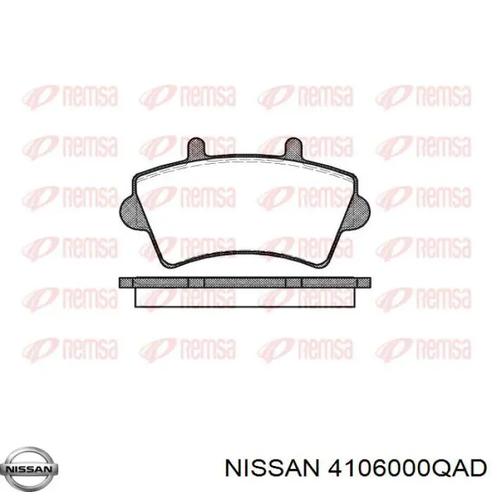 4106000QAD Nissan колодки тормозные передние дисковые