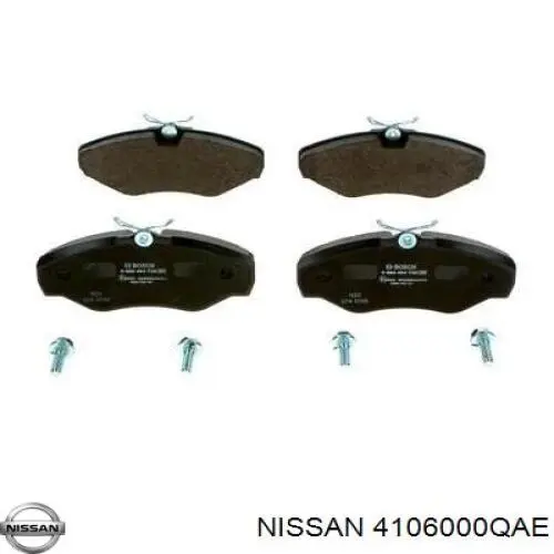 4106000QAE Nissan колодки тормозные передние дисковые