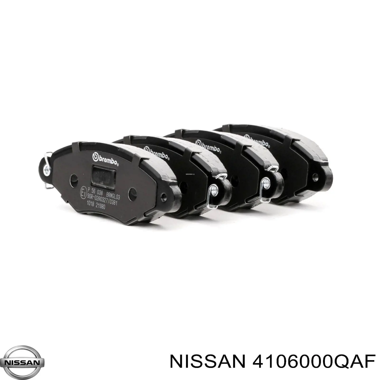 Передние тормозные колодки 4106000QAF Nissan